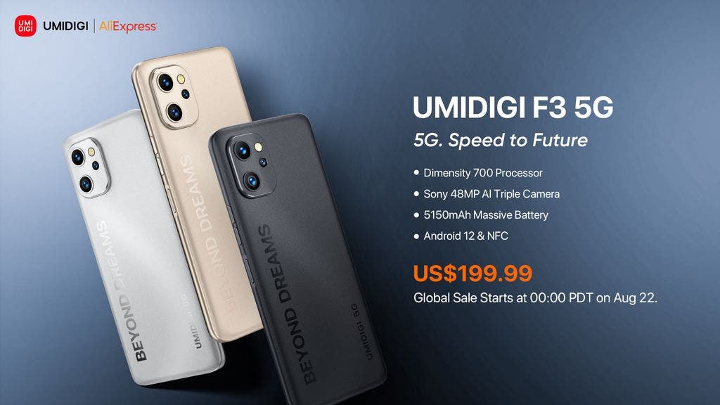 UMIDIGI F3 5G Debuts Globally Today with Dimensity 700 and 6.7
