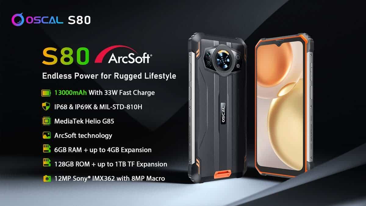 Oscal Unveils New Rugged Phone Oscal S80 with massive 13.000 mAh