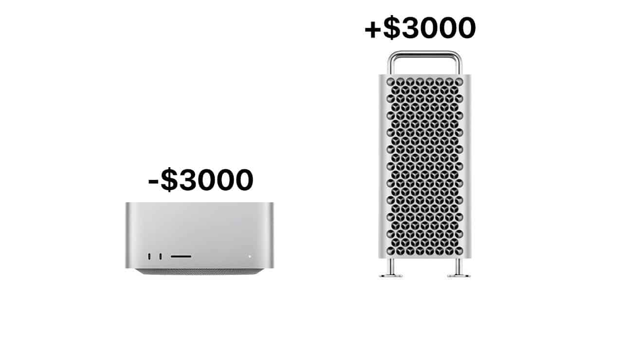 Identically Kitted Apple Mac Pro and Mac Studio Have a $3000 Price