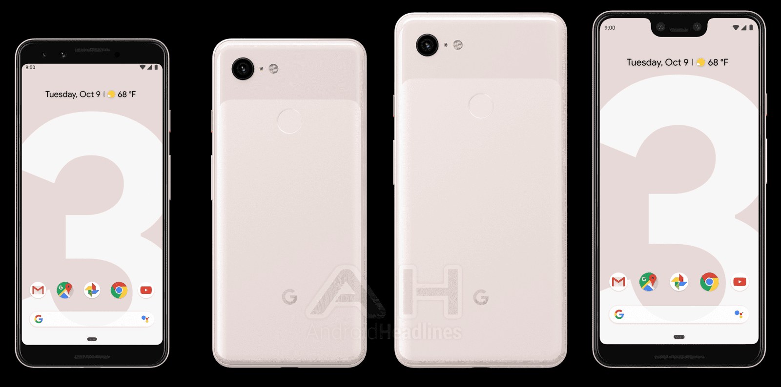 Pink version of Google Pixel 3/3XL appear online