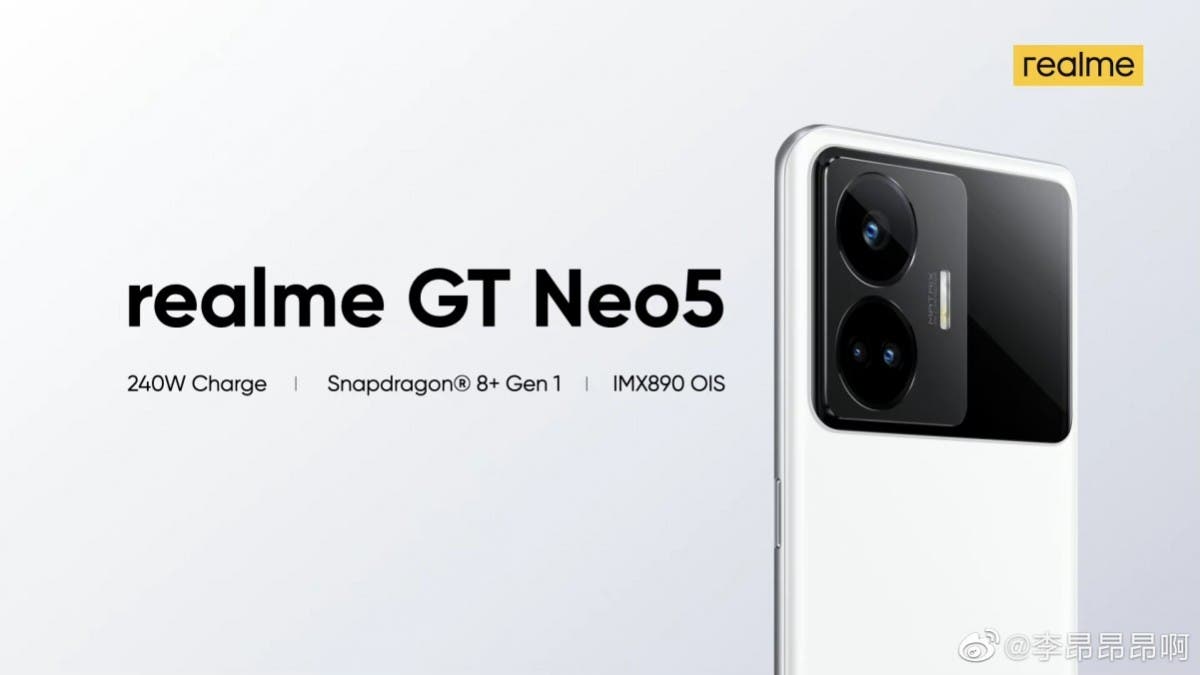 Realme GT Neo5 uses 16GB RAM, 1TB storage & 240W fast charging