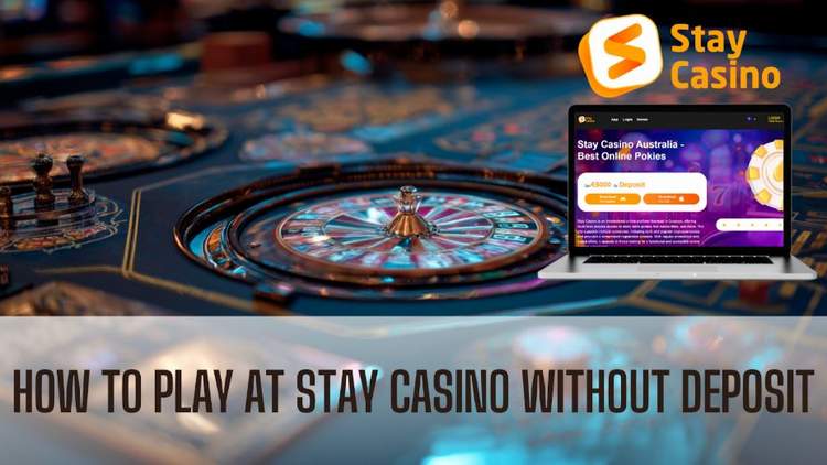 A smartphone displaying the Stay Casino app interface next to a laptop showing the live dealer section.