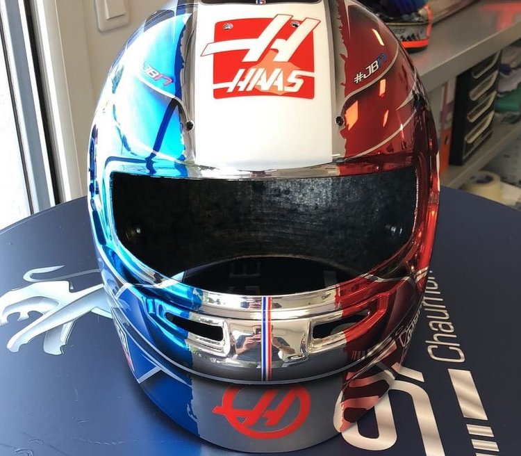 Haas - Formule 1 - Romain Grosjean - 2020 - Casque réplique