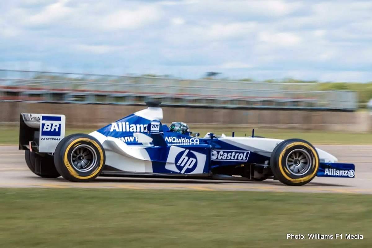 The Williams FW25 Formula 1 car returns to racing as Heritage