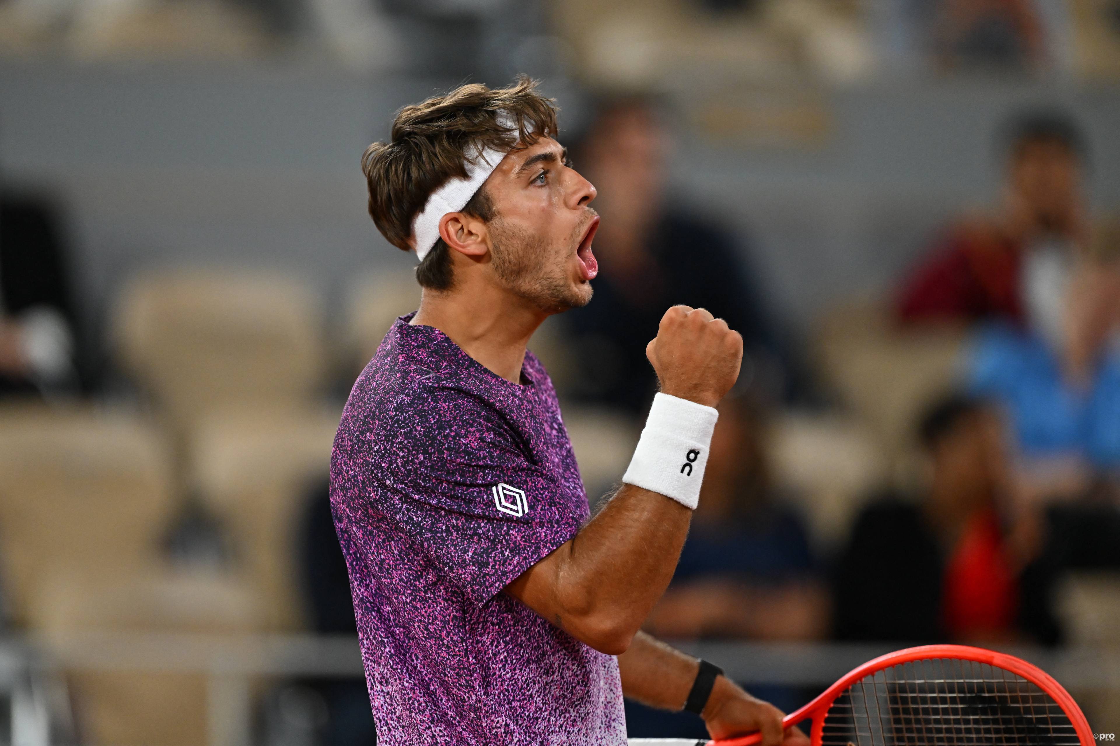 Flavio Cobolli competing at the 2026 French Open